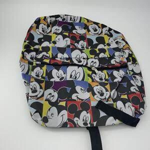 Disney Mickey Mouse Character Print Fast Forward Backpack Book Bag NWT